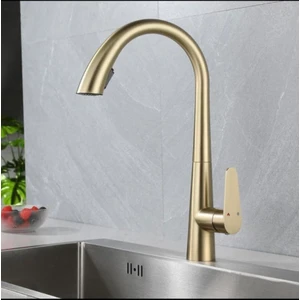 İsaoğlu Yapı Mat Gold Mutfak Bataryası Spiralli Evye Musluğu Mat Altın Batarya Su Tazzik ve Basınç Ayarlı Armatür