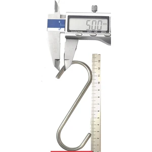Etsylight, 5x130 mm Çok Büyük ve Kalın Metal S Kanca , 10 Adet