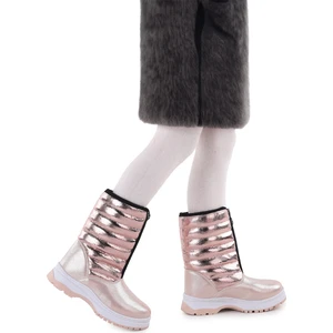 Kiko Kids  Fermuarlı Kız Çocuk Kar Botu Arz 2732 Pudra