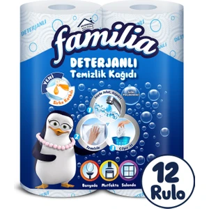 Deterjanlı Temizlik Kağıdı 12 Rulo (2 Rulo x 6 Paket)