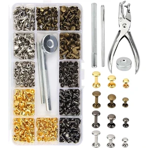240 Set Karışık Renkli Rivet Perçin Aksesuar ve Çakım El Pensesi