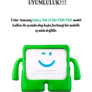 Galaxy Tab A9 SM-X110  8.7 Inç Çocuklar Için Standlı Silikon Tablet Kılıfı