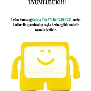 Galaxy Tab A9 SM-X110  8.7 Inç Çocuklar Için Standlı Silikon Tablet Kılıfı