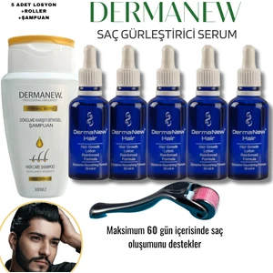 Dermanew Hair Losyon / 5 Losyon +Roller +Şampuan