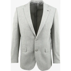 Basic Gri Melanj Erkek Düz Ceket F3WM-CKT175