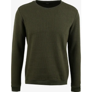 People By Fabrika Bisiklet Yaka Düz Yeşil Erkek Sweatshırt SPBF3WM-SWT5009