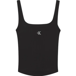 Calvin Klein U Yaka Düz Siyah Kadın Atlet J20J223192BEH