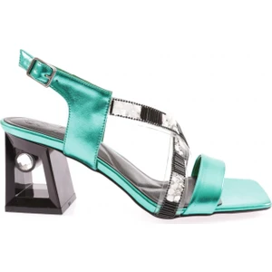 671-23Y Kadin Çapraz Bantli Taşli Sandalet