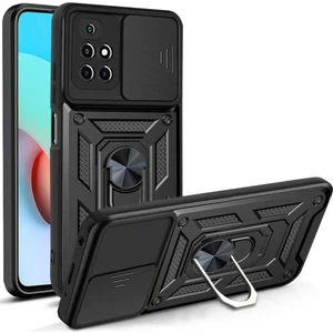Xiaomi Redmi 10 2022 Uyumlu Kılıf Kamera Korumalı Sürgülü Yüzüklü Koruyucu Armor Tank Kapak