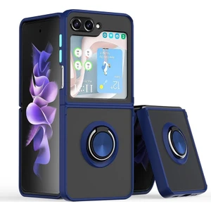 Samsung Galaxy Z Flip 5 Kılıf Montreal Yüzüklü Standlı Arkası Buğulu
