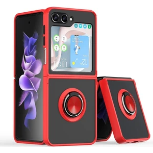 Samsung Galaxy Z Flip 5 Kılıf Montreal Yüzüklü Standlı Arkası Buğulu