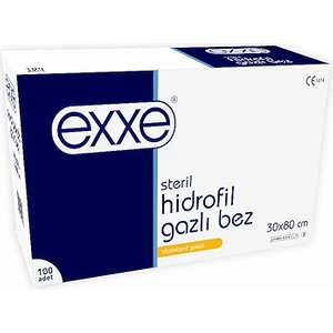 Steril Hidrofil Gazlı Bez 30 x 80 cm (2 Parça) 100'lü Paket