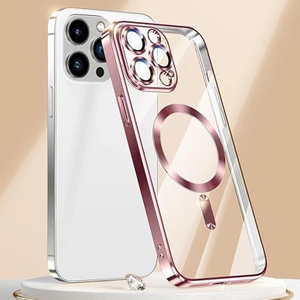 iPhone 15 Pro Uyumlu Kılıf Kamera Lens ve Hoparlör Toz Korumalı Magsafe Şarj Özellikli Esnek Silikon