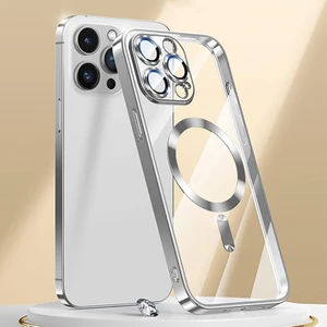 iPhone 15 Pro Uyumlu Kılıf Kamera Lens ve Hoparlör Toz Korumalı Magsafe Şarj Özellikli Esnek Silikon