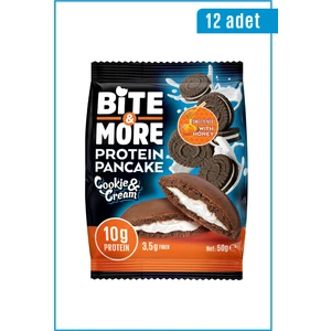 Bite & More Protein Cocoa Pancake  Proteinli Kakao Pankek 50 gr x 12 Adet - Cookie Cream