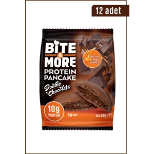 Bite & More Protein Cocoa Pancake  Proteinli Kakao Pankek 50 gr x 12 Adet - Double Chocolate