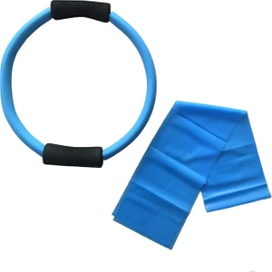 CK Spor Ckspor 35 cm Pilates Çemberi  ve Pilates Direnç Bandı Lastiği Pilates Seti