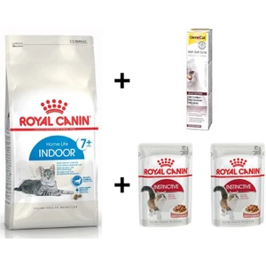 Royal Canin Indoor 7+ Yaşlı Kuru Kedi Maması 3,5 kg + 2 Adet Rc Yaş Mama 85 gr + 20 gr Gimcat Malt