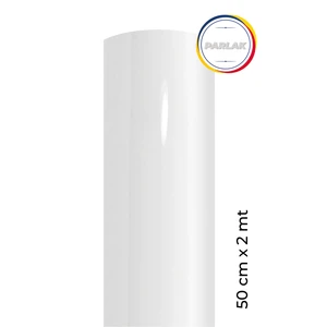 Parlak Beyaz Yapışkanlı Kaplama Folyosu 50 cm  x 2 mt
