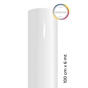 Parlak Beyaz Yapışkanlı Kaplama Folyosu 100 cm  x 6 mt