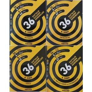 Hız Yayınları 8. Sınıf LGS 36 Haftalık 4'lü Deneme Seti