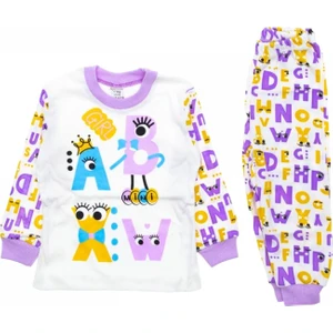 Cillop Butik Kız Çocuk Alfabe Desen Pijama Takımı