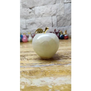 Marble Center Mermer Elma Biblo Süs Eşyası Orta Boy