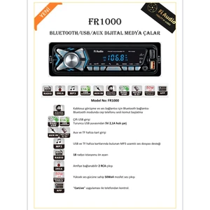 Fi Audio FR1000 Bluetooth/usb/aux Dijital Medya Çalar Oto Teyp