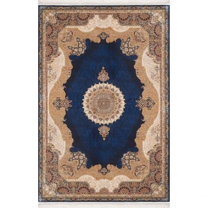 Artemis Halı Sılk 05211C Krem Lacivert Halı
