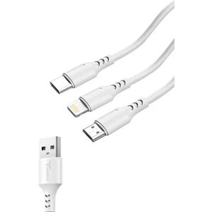 3lü Kablo Çoklu Şarj Kablosu iPhone / Micro / Type-C 3in1 USB Ultra Hızlı Şarj Kablosu