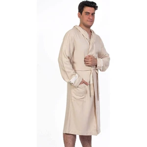 Lima Bej Fitty Boxbox Kapşonlu Bambu Peştamal Erkek Bornoz/Sabahlık L - XL