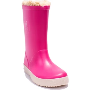 W10207 Splash Nautico Borreguito Fuşya Ortopedik Kürklü Kız Çocuk Yağmur Çizme