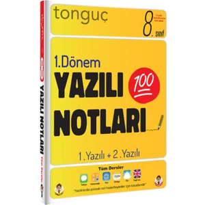 Tonguç Akademi Yayınları 8. Sınıf Yazılı Notları 1. Dönem 1 ve 2. Yazılı