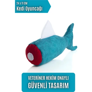 Matatabi - Fish Kedi Oyuncağı 24 x 11 cm Mavi