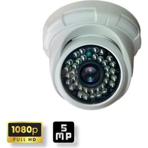 1080P 5 Mp Sony Lens 36 Ir LED Gece Görüşlü Dome İç Mekan Plastik Kasa Güvenlik Kamerası