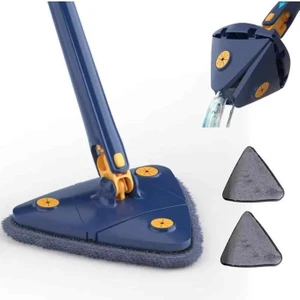 Kendinden Sıkmalı Üçgen Mop Cam Duvar Yer Silebilen Yedek Mikrofiber Bezli Paspas