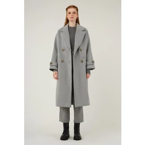 Kolu Apolet Detaylı Kaban Gri