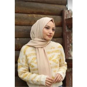 Nil Butik Bej Pamuk Cazz Şal
