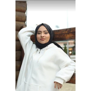 Nil Butik Siyah  Pamuk Cazz Şal