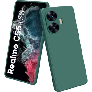 Realme C55 Kılıf Kamera Çıkıntılı Içi Kadife Lansman Yumuşak Dokulu Silikon Kapak