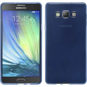 Samsung Galaxy A7 (A700) Kılıf Soft Silikon Şeffaf-Mavi Arka Kapak