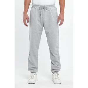 The Rule Erkek Gri Regular Fit Beli Lastikli Rahat Spor Pamuklu Eşofman Altı RF0449