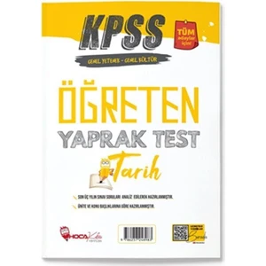 Hoca Kafası Yayınları KPSS Tarih Öğreten Yaprak Test