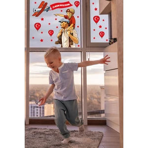 Kt Grup 23 Nisan Çocuk Bayramı ve Atatürk Duvar Pencere Sticker