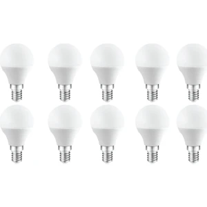 6W Dekoratif LED Top Ampul Buji 10'lu Paket Beyaz Işık E14 Avize Lambası Ince Duy Küçük Ampul