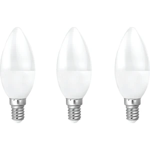6W Dekoratif LED Mum Ampul Buji 3'lü Paket Beyaz Işık E14 Avize Lambası Ince Duy Küçük Ampul