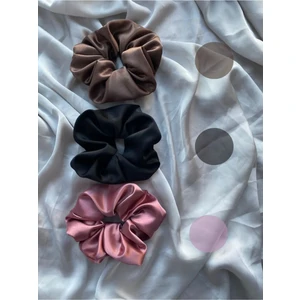 Donna Liberta Kadın 3 ' Lü Saten Saç Lastik Toka Seti