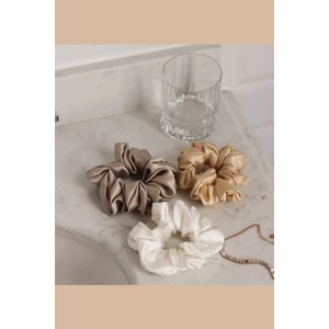 Donna Liberta Kadın 3 ' Lü Saten Saç Lastik Toka Seti