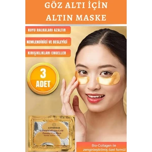Göz Altı Için Altın Göz Maskesi 3 Adet Gold Mask