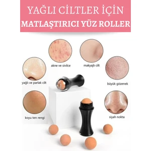 Matlaştırıcı Taş Yüz Roller, Yağ Emici, Cilt Matlaştırıcı, Volkanik Roller Makyaj Sonrası Mucize